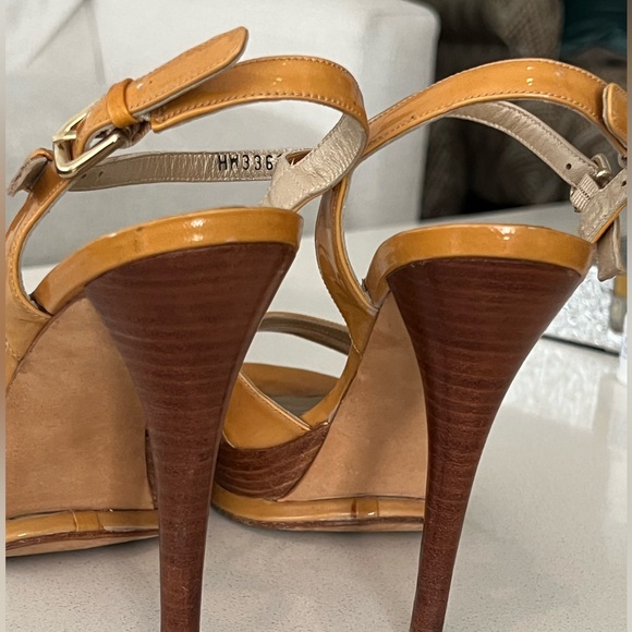 Stuart Wietzman Tan Leather Platform High Heel Size 8.5 - Picture 10 of 11